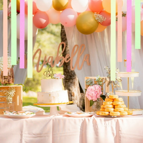 OUNONA  8 Rolls Bridal Party Decorative Paper Streamers Bride Orange