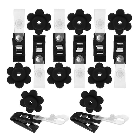 OUNONA 8 Sets Anti-Wind Garden Flag Clips Garden Flag Stoppers Garden Flag Holders