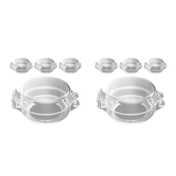 OUNONA 8 pcs  Childproof Door Lock Cover Stove Knob Safety Covers Clear Gas Stove Child Safety Knob Locks Toddler Door Knob Cover For Home