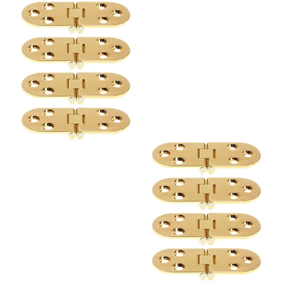 OUNONA 8 pcs Folding Table Hinge Small Hinges 180 Degree Hinge Flipping Tops Hinges
