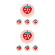 OUNONA 8 pcs Glow in the Dark Switch Thumb Grips Cute Fruit Design Joystick Caps Silicone Button Covers for Gaming Accessories