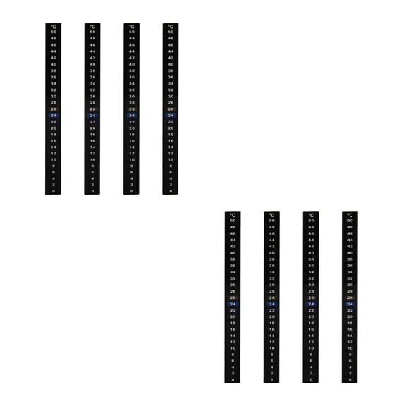 OUNONA 8 pcs Mason Jar Fermenting Thermometer Strips Adhesive Temperature Strip Aquarium Thermometer Sticker for Home Brewing Sourdough Bread Baking Temperature Display for