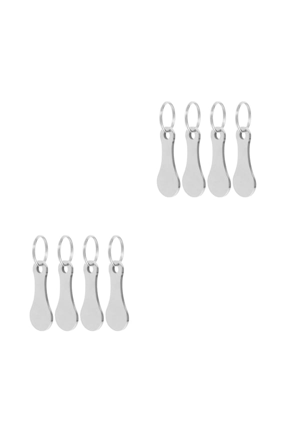 8 pcs  Portable Metal Key Ring Shopping Cart Tokens Keychain For Grocery Cart Quarter Holder Keychain Small Circular Ring Accessory
