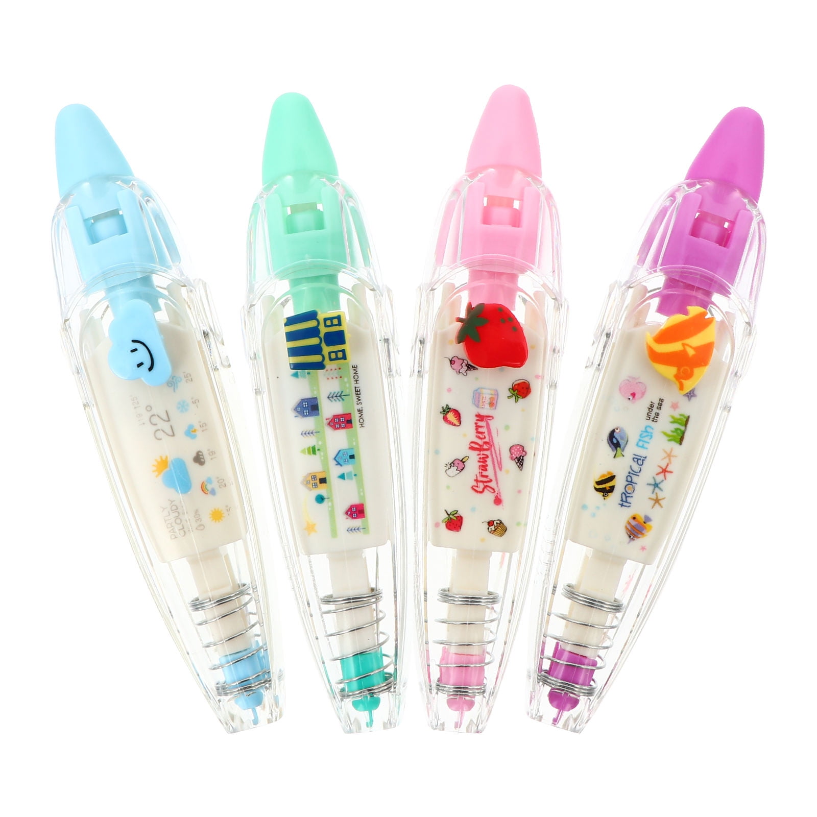 FOLOYORI  Assorted Color Adhesive Correction Tapes for Students Use Comfortable Grip