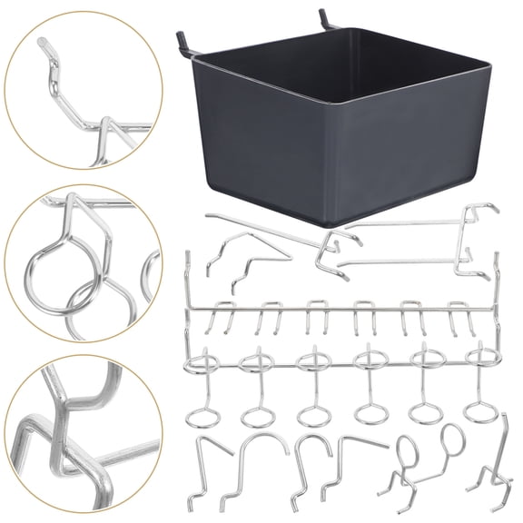 OUNONA 80 Pcs Pegboard Hooks Set Organizing Tools and Equipment