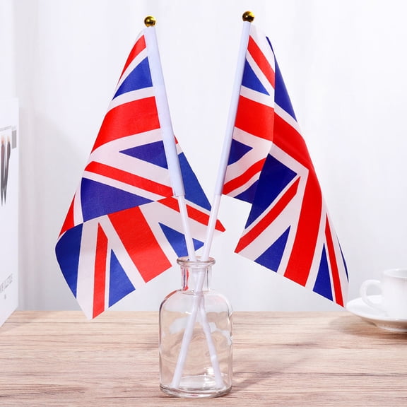 BALAHAPY Polyester UK Flag Portable British Flag 80Pcs 11.8*8.3in