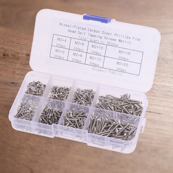 OUNONA 800-Piece Professional Screw Set with Assorted Sizes for Home, , and Repair Projects