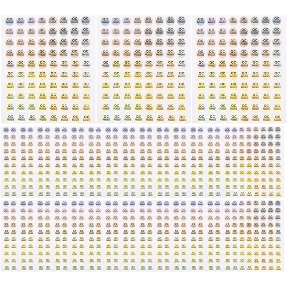 OUNONA 800 Pieces Self-Adhesive Quality Control Labels Warehouse Stickers Check Tested Adhesive Tags for Inventory