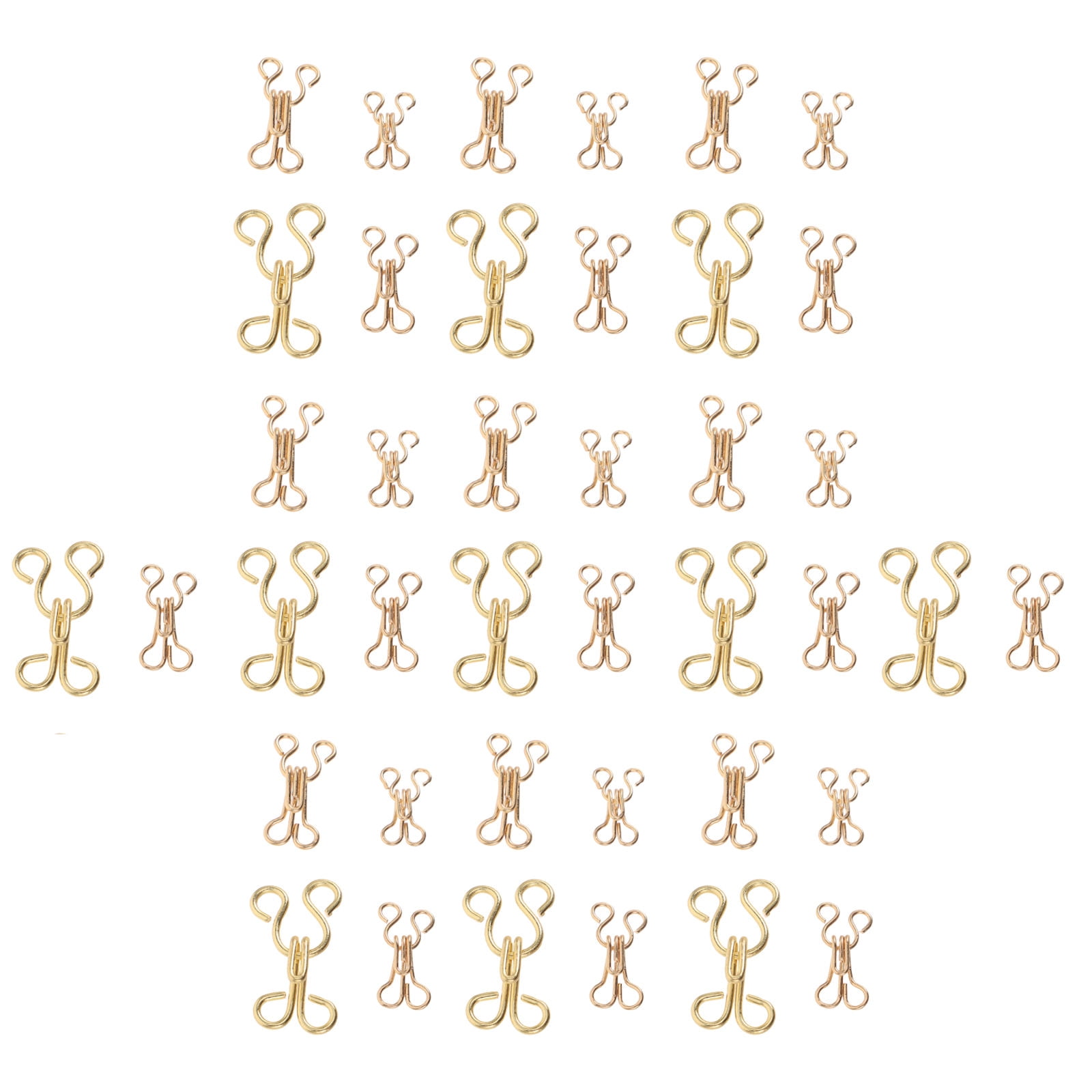 OUNONA 80Pairs Invisible Golden Metal Hook and Eye Closures for Sewing ...