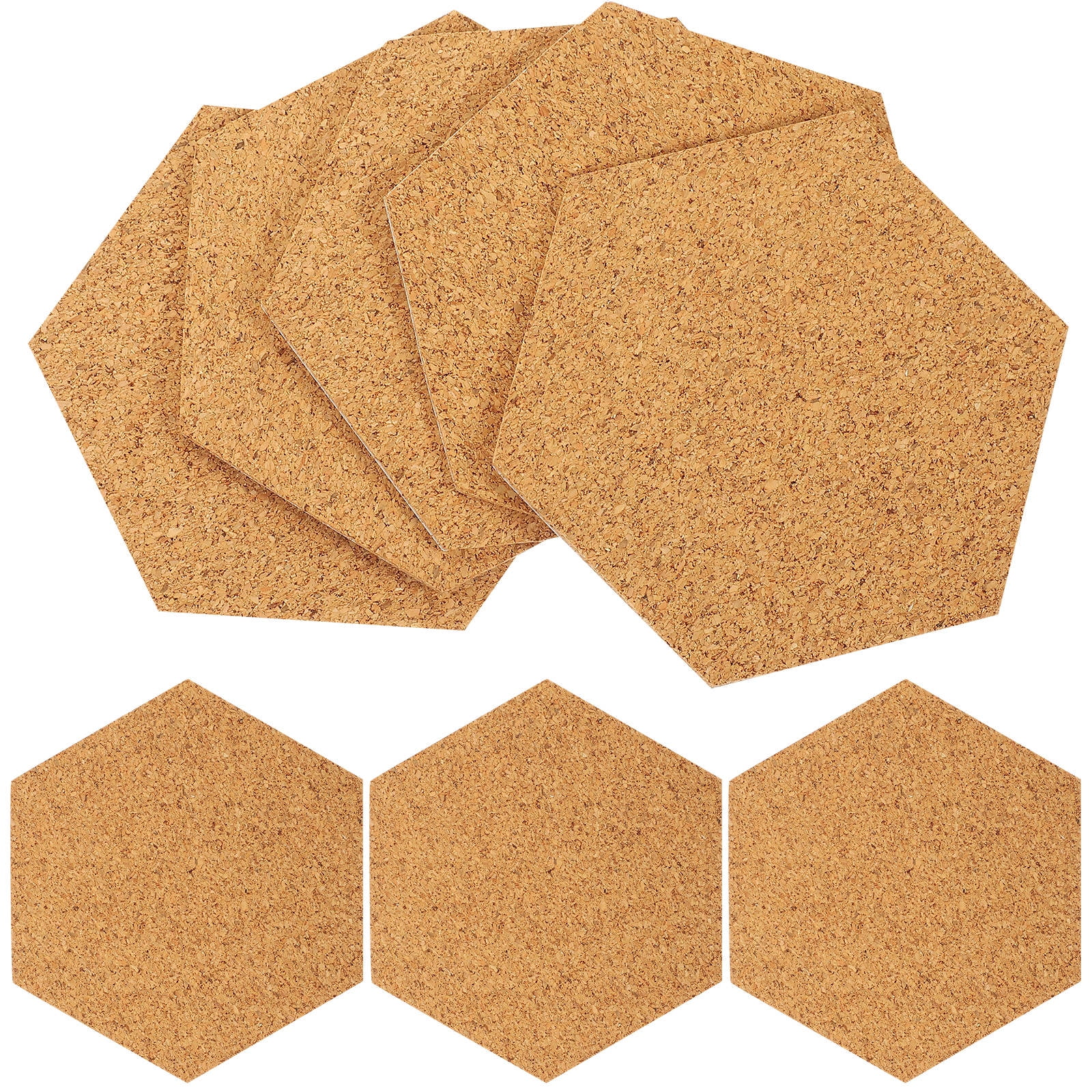 OUNONA 80Pcs Sticky Cork Coasters Insulation Cork Sheets Cork Board Cork Tiles Mat for Coasters Floors Walls