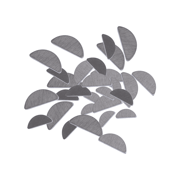 OUNONA 80Pcs Half Moon Stainless Steel Woodruff Key for Mechanical Industry Use