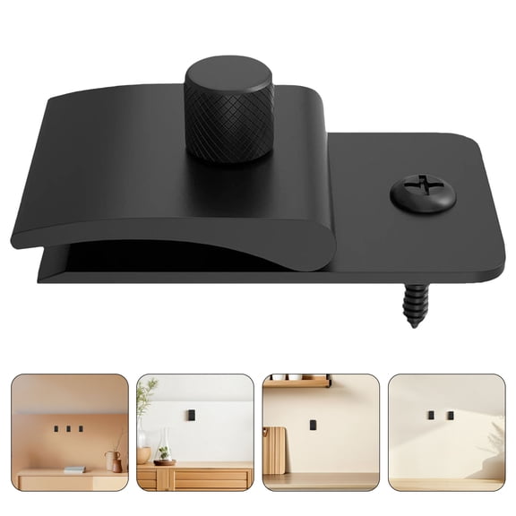 OUNONA 8Pcs Black Hanging Wall Hooks Strong Rug Clips for Bed Sheet Blanket Display and Tapestry Hanging
