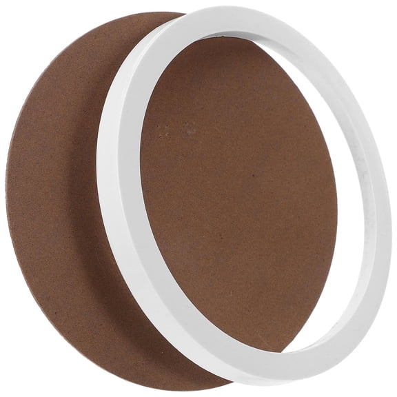 OUNONA White Round Picture Frame Lightweight Plastic for Home Decor 8Pcs