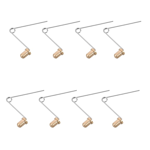 OUNONA 8Pcs Copper V Shape Spring Clips for Fishing Chair Legs Durable Push Button Locking Mechanism