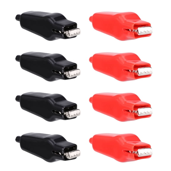 OUNONA Copper Alligator Clips with Banana Plug, and -Resistant Safety Test Clamps