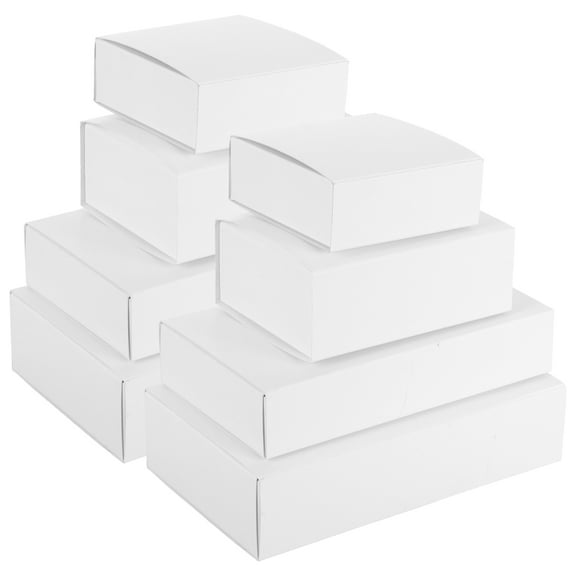 DRAFIDEEP present Boxes White 8Pcs 15.00X8.00X4.00CM