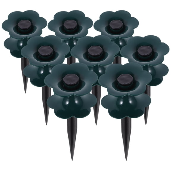 OUNONA 8Pcs Garden Hose Roller Guide Green Plastic Holder for Smooth Hose Control and Watering