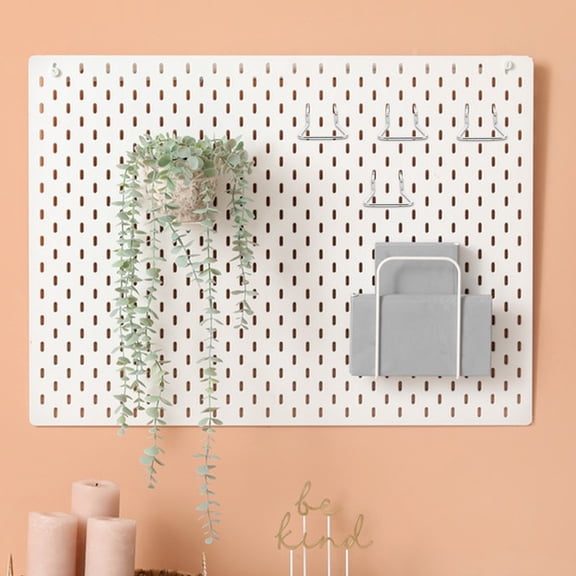 OUNONA 8Pcs Multipurpose Plated Silver Pegboard Tool Hangers for Garage and Supermarket Shelving