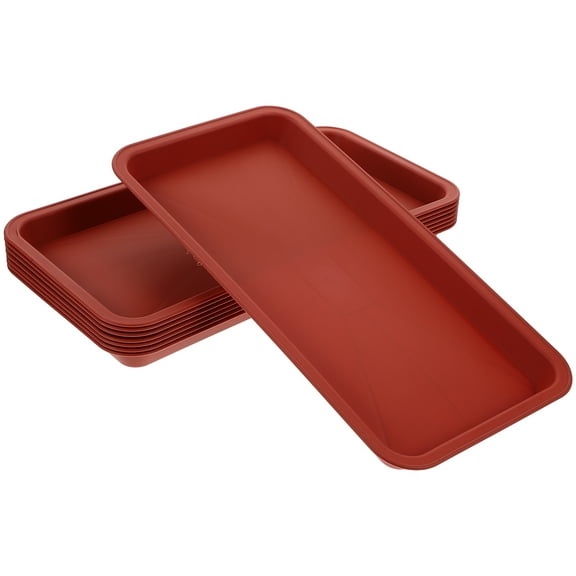 OUNONA 8Pcs Rectangular Planter Tray Plastic Flower Pot Tray Plant Saucer Tray Plastic Reusable Bonsai Pot Saucer