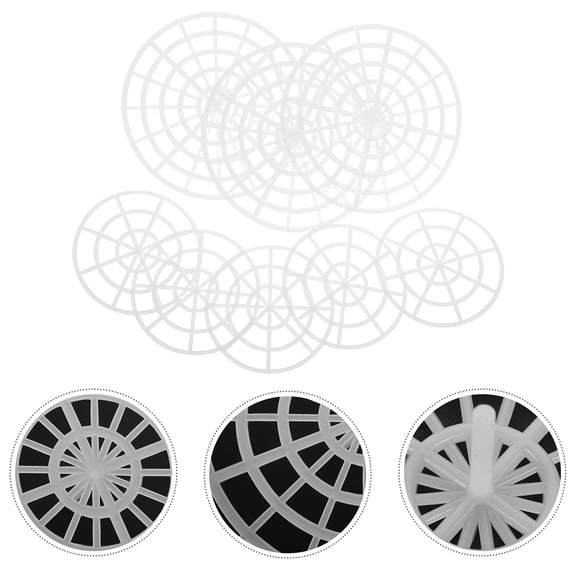 OUNONA 8Pcs White Fermenting Jar Press Airtight Mesh Weight for Home Kimchee and Sauerkraut