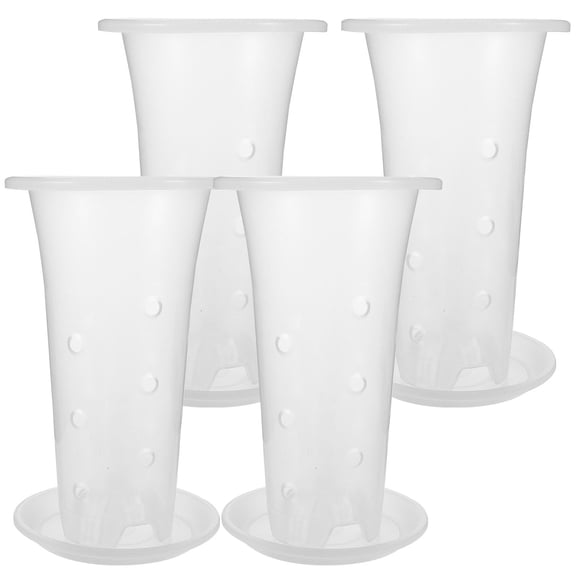OUNONA 1Set Durable Plastic Orchid Pots with Smooth Surface Suitable for Home Balcony Gardening