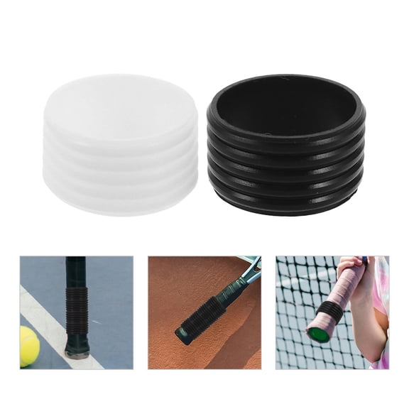 OUNONA Universal Racket Grip Bands Soft Silicone for Enhanced Control 8Pcs