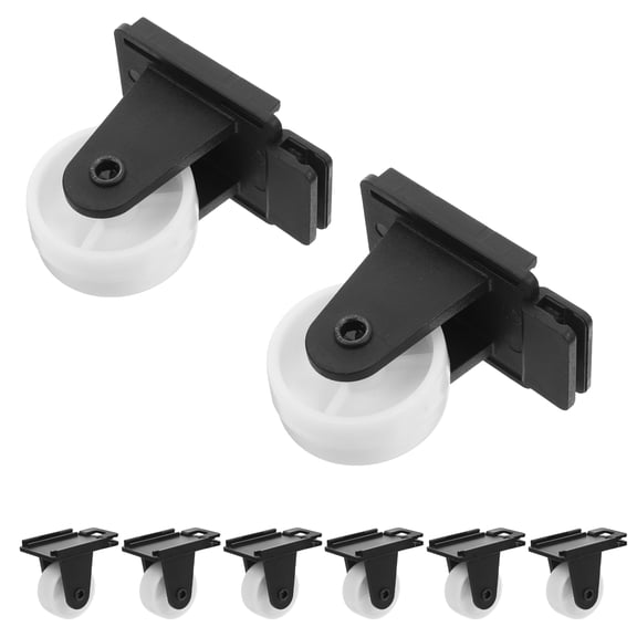 OUNONA 8Pcs Small Plastic Furniture Casters for Chairs Smooth Movement and Stable Fixed Design