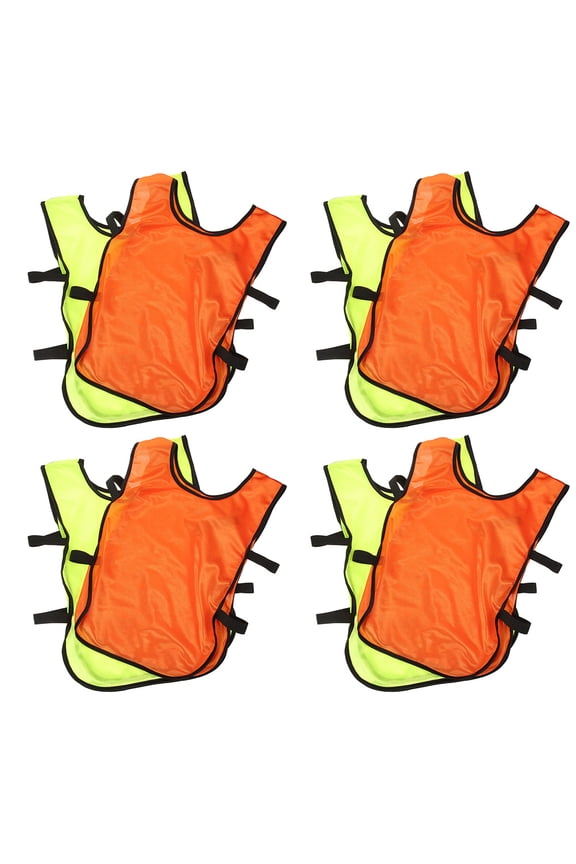 8Pcs Sports Pinnies Orange Polyester Lightweight for Training Activities for Fan Gear