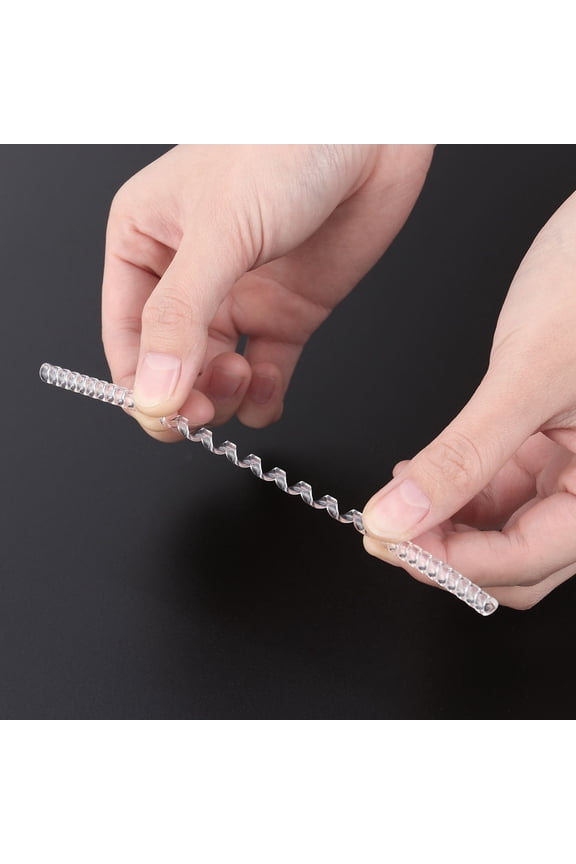 8Pcs Transparent Spring Ring Adjuster Comfortable Plastic Thickness Binding