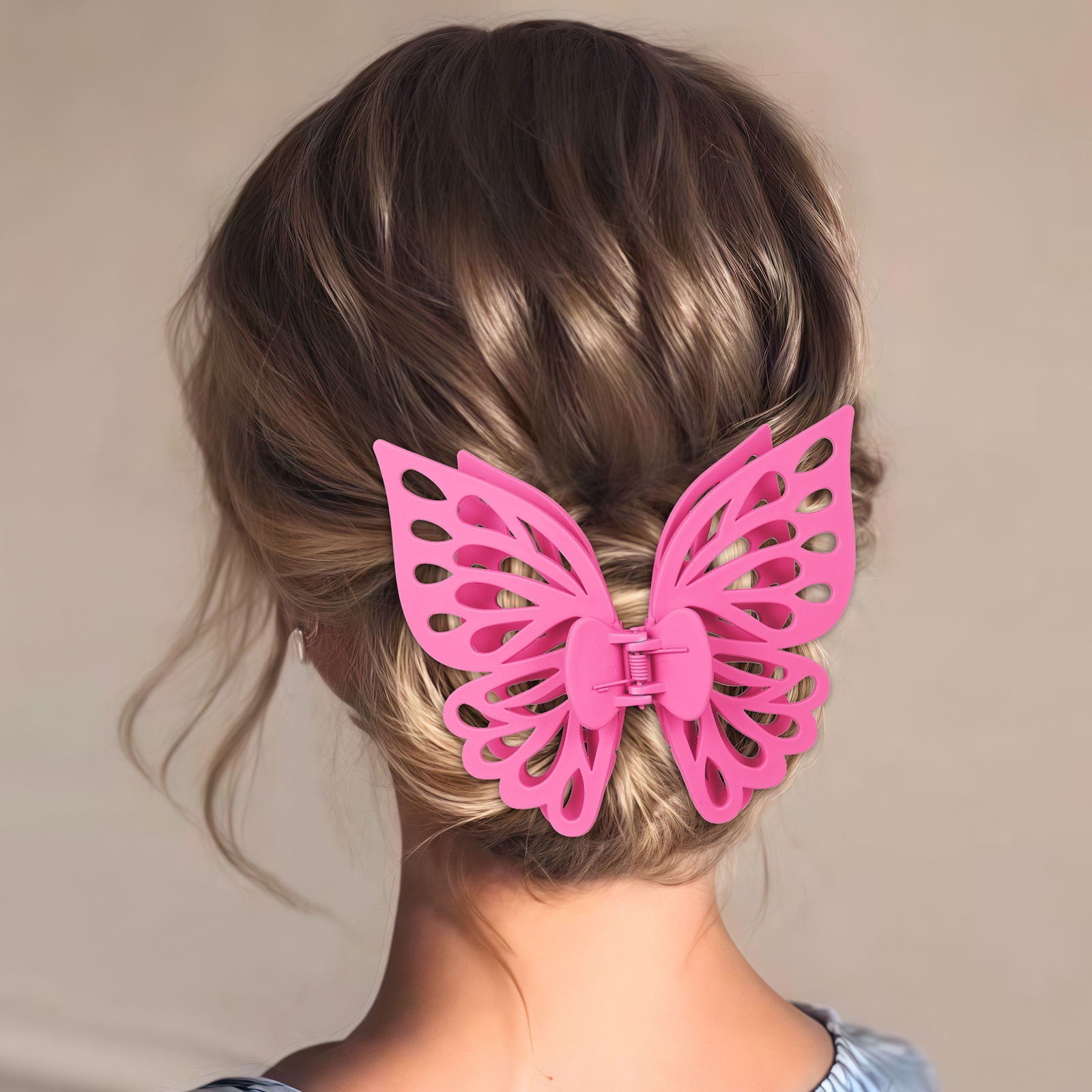 OUNONA 8Pcs Unique Assorted Color Hair Clips Large Claw Hair Clips for Everyday Wear