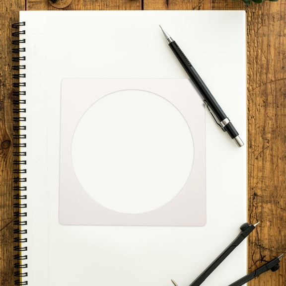 OUNONA Reusable Round Stencils Plastic Drawing Templates for Crafts, Painting, and Art Projects