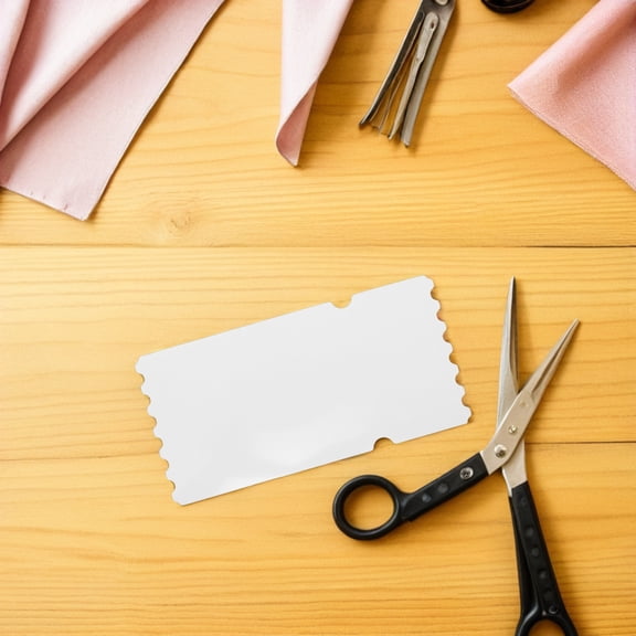 OUNONA 8Pcs Waterproof White Ticket Sheets for DIY Sublimation Printing and Heat Press Use