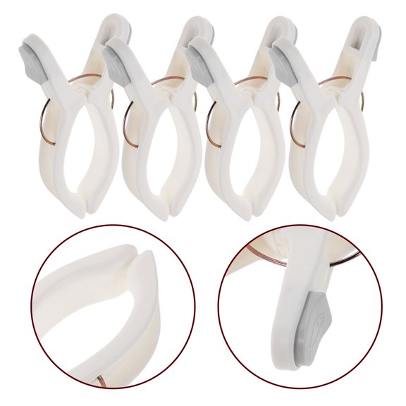 OUNONA 8Pcs Multipurpose Plastic Quilt Clips Non Slip Clips for Bedding Blanket Clothes Drying