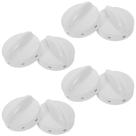 OUNONA 8Pcs White Plastic Temperature Control Knobs for Refrigerator Accurate and Easy to Use