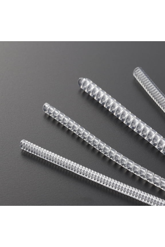 8Pcs White Transparent Spring Ring Size Adjuster Snug Fit Without Adhesives