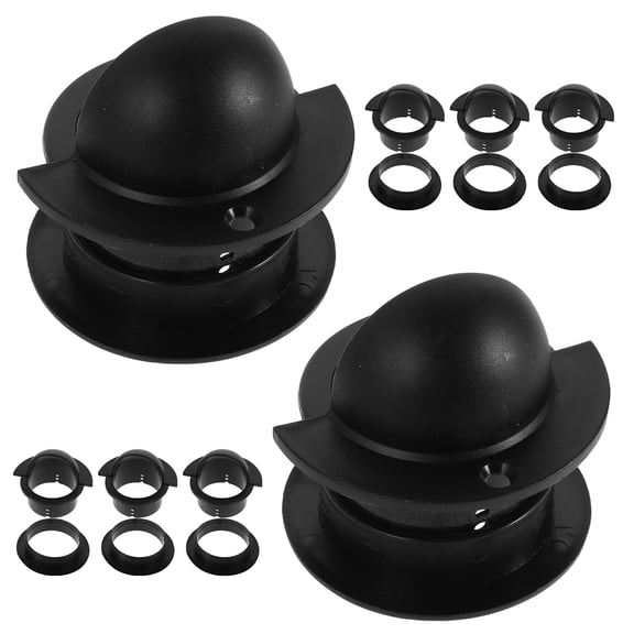 OUNONA 8 Sets Universal Black Foosball Entry Discs Replacement Parts for Desk Soccer Table Game Accessories
