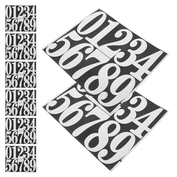 OUNONA 8Sets White Decorative Address Plates with Strong Adhesion for Home and Business Mailbox