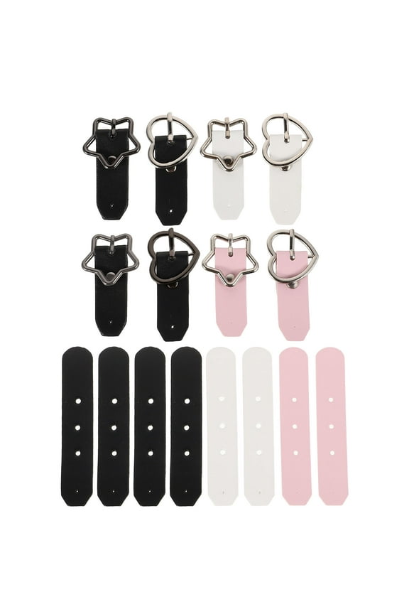 8pcs Adjustable Belt Buckle with Metal Heart and Star Buckle for Clothing Styles DIY Purse Snaps Shoe Buckle Accessories