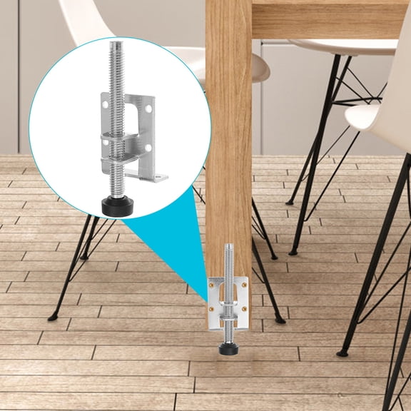 OUNONA 8pcs Adjustable Height Furniture Leveling Feet Steel Levelers For Tables And Cabinets Adjustable Table Legs For Office And Home Use Size S