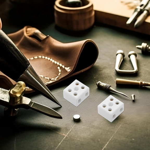 FOLOYORI High Temp Ceramic Connectors Ceramic Wire Connectors Beige 8Pcs For Signal Loss Reduction