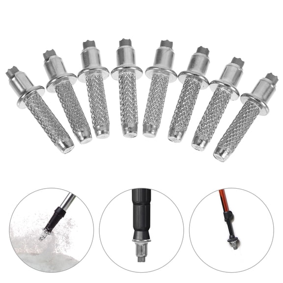 OUNONA 8pcs Trekking Pole Replacement Parts Tips Trekking Pole Tips Replace For Hiking Poles Walking Sticks For Great Tent Grip