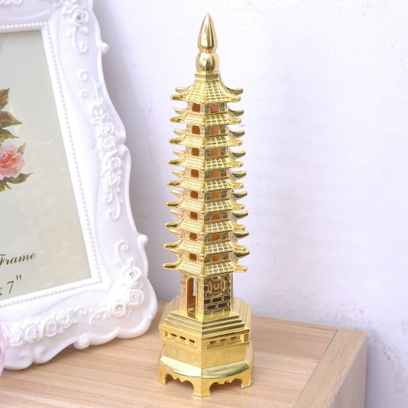 OUNONA  9 Layer Tower Figurine Famous Building Decoration