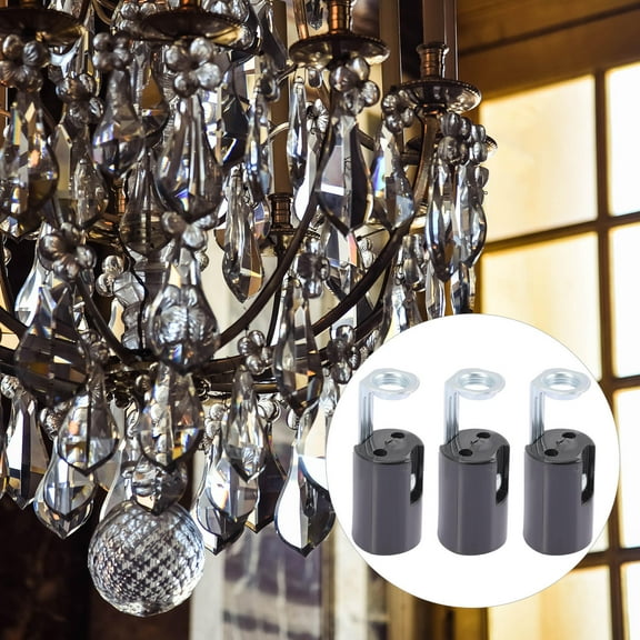 OUNONA 9 Pcs Candle Light Base Lamp Holder Deformation-resistant Sockets Candelabra