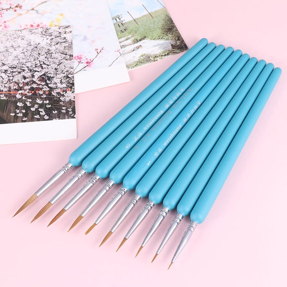 OUNONA 9 Professional Watercolor Painting Pens with Synthetic Material for Art Details and Miniature Use