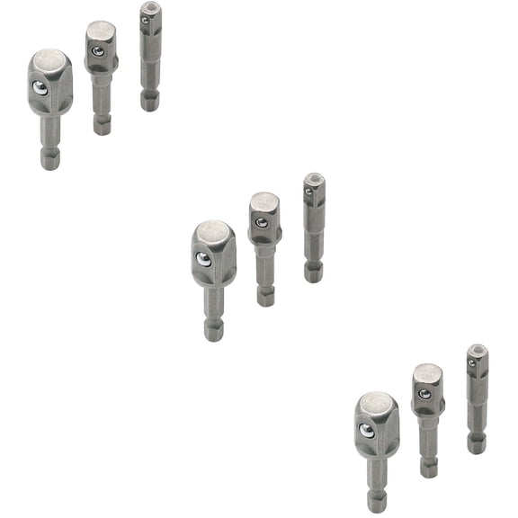 OUNONA 9 pcs Set Square Nut Driver Power Drill Adapter Drill Bit Extension Impact Socket Extension Bit Adapter Set