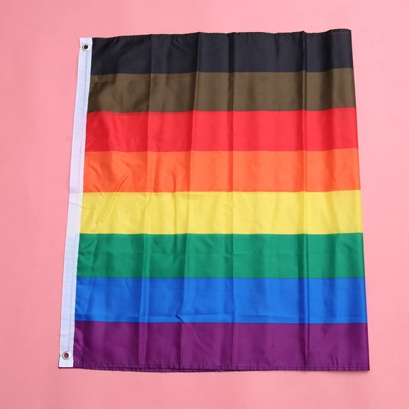 OUNONA 90 X150cm Bunting Rainbow Flag Bisexual Lgbt Flag Durable Flag 150*90cm