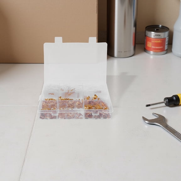 OUNONA 900Pcs Plated Gold Quick Splice Wire Spade Connector Kit with Insulating Sleeve for Home Electrical Wiring