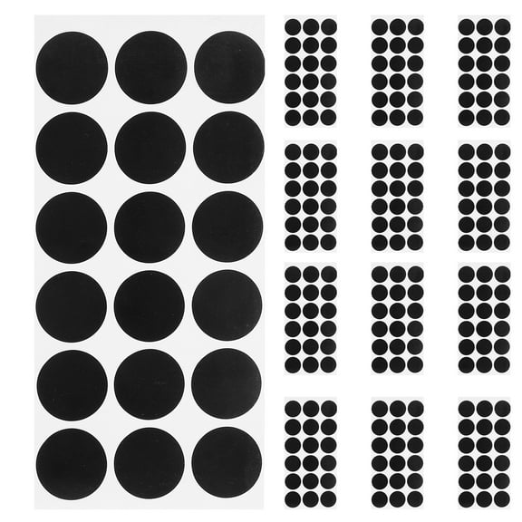OUNONA 900pcs Black Round Paper Stickers Self-Adhesive Circular Dots for Labels, Repairs, Classroom, Yard, Garage, Price Tags