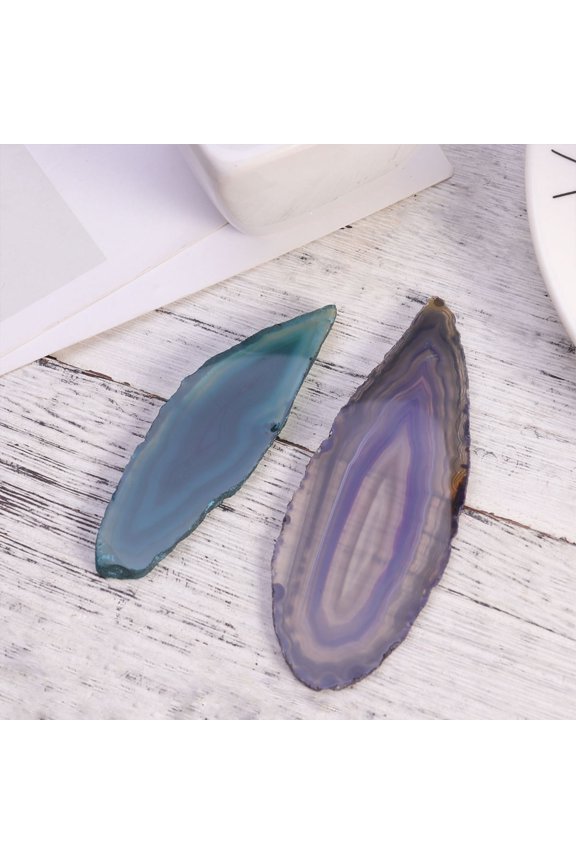 9Pcs Brazil Natural Agate Slices Dyed Assorted Colors for Unique Wind Chime Pendants