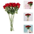 thumbnail image 1 of OUNONA 9-Piece Realistic Red Rose Flower Set for Home Decor, Wedding Centerpieces, Living Room Table Decoration, 1 of 8